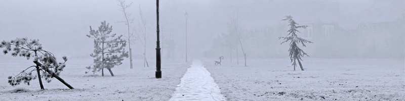 Icy Winter Sidewalk