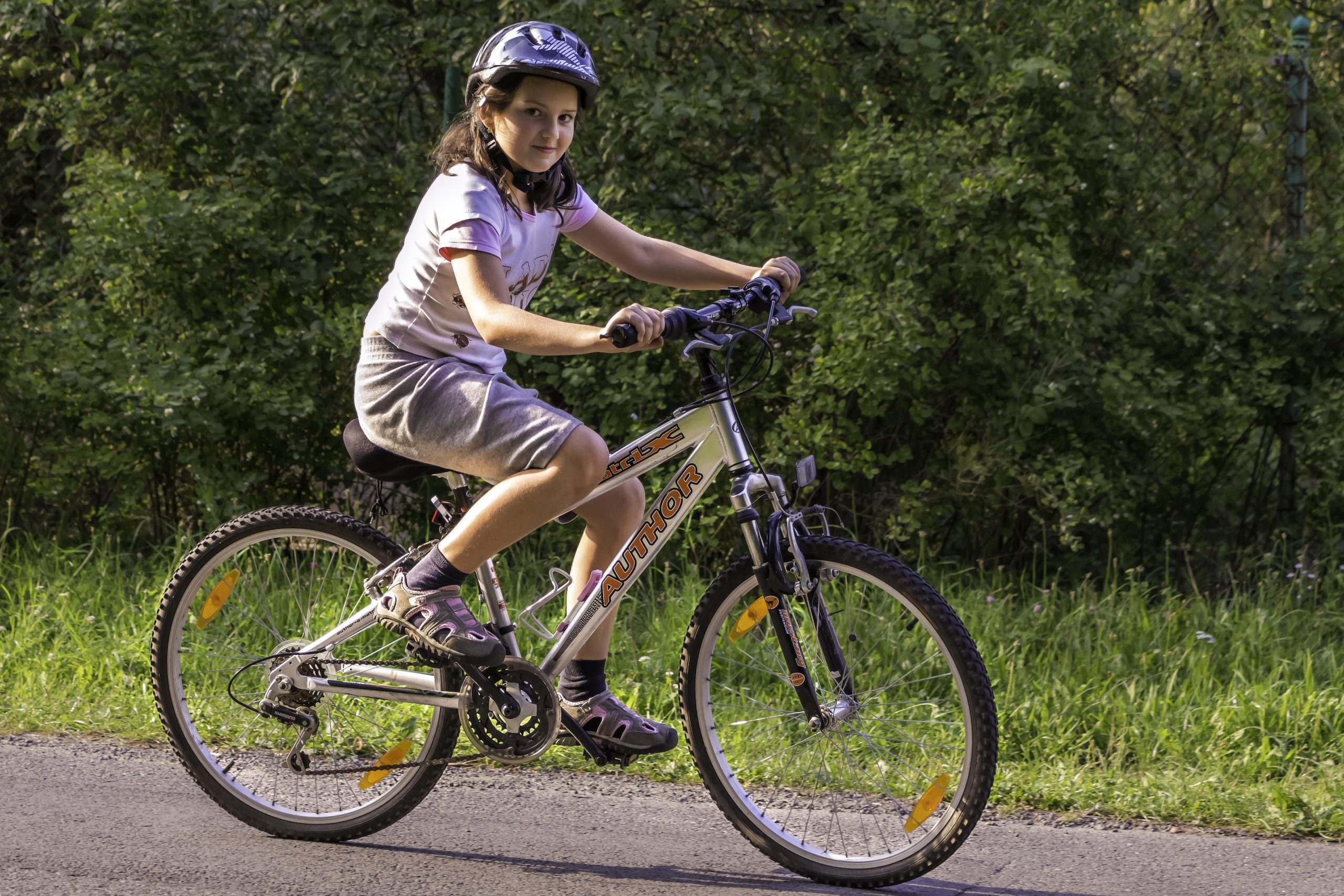 Girl riding bike