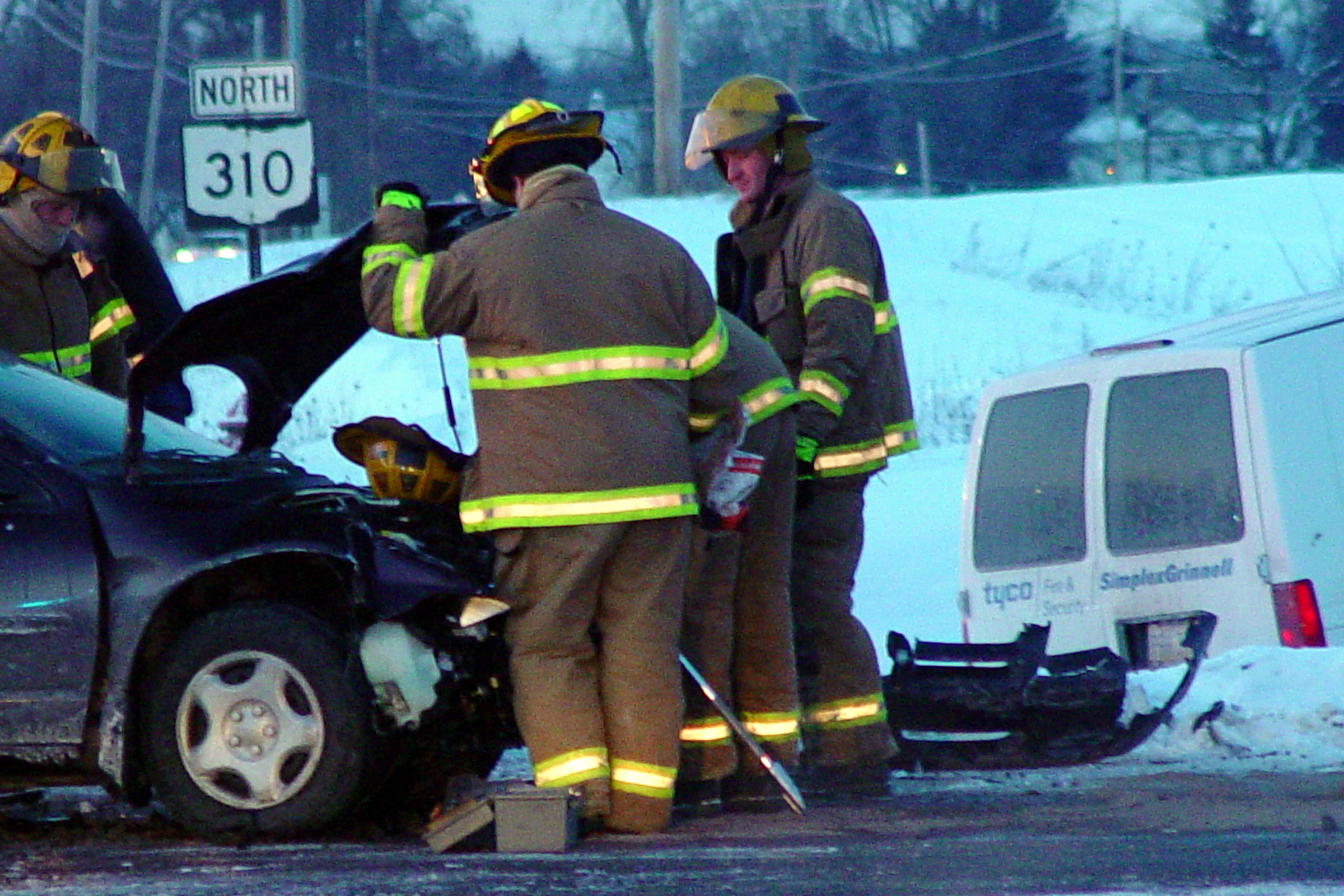 Scene of car accident